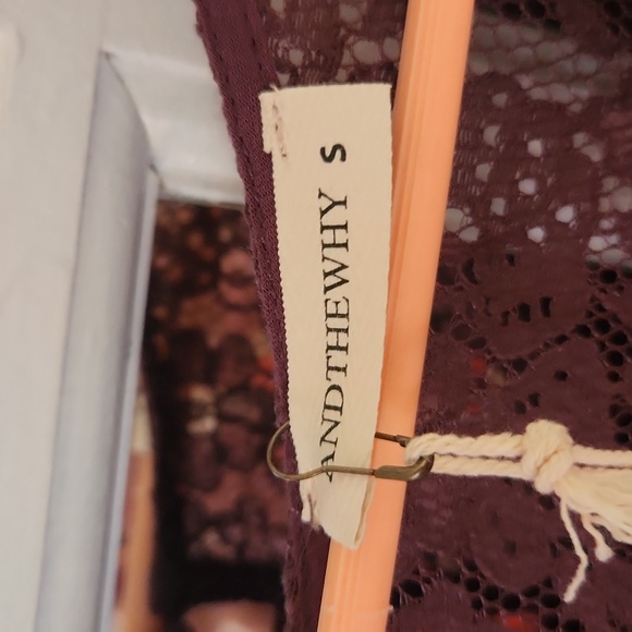 Lace Back Plum Tunic / Dress - Picture 3 of 5